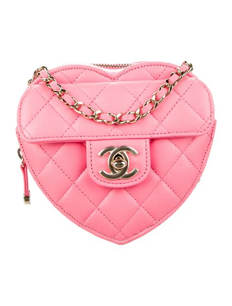 chanel in love heart bag.